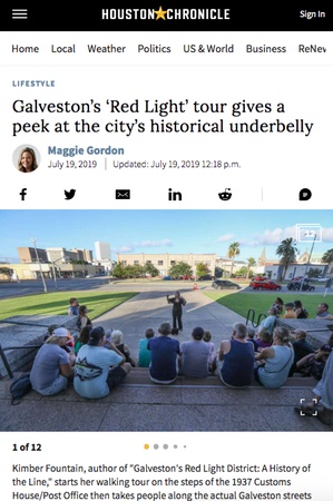 Houston Chronicle features Galveston Red Light Tour